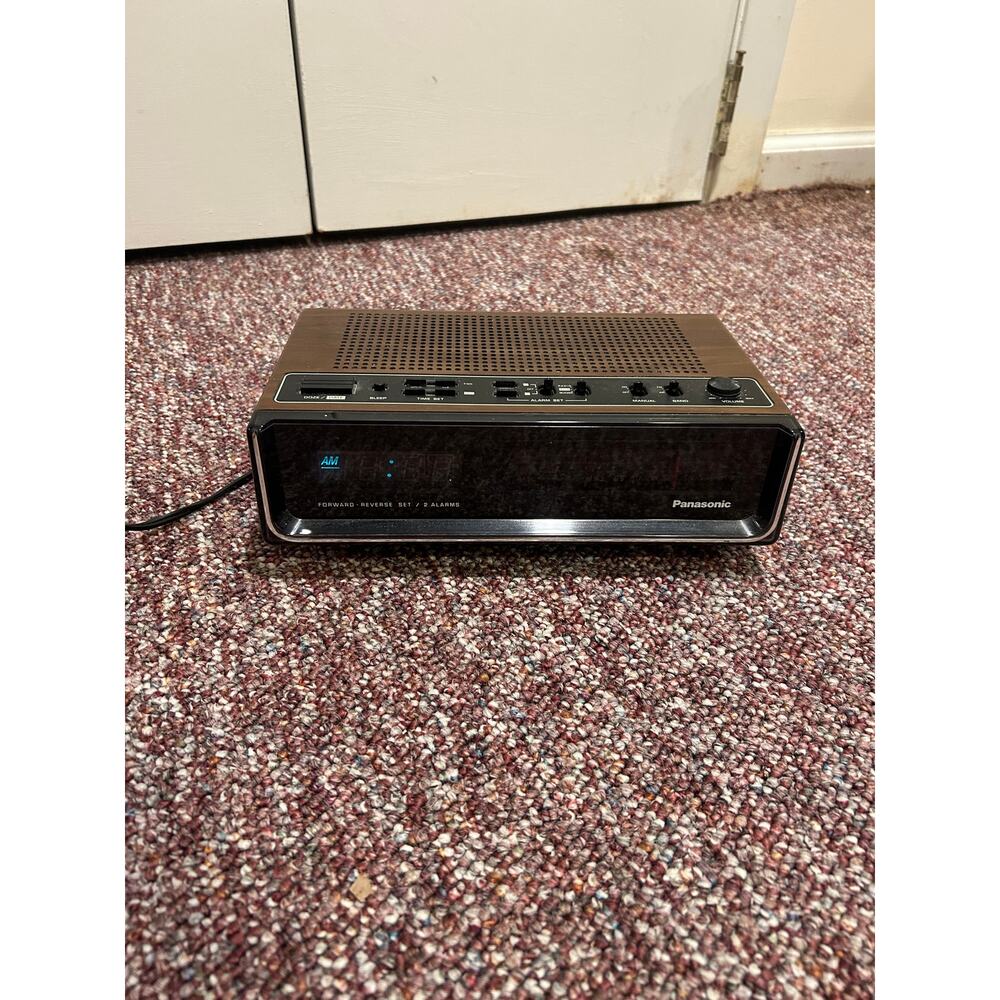 Panasonic RC-95 Vintage Clock Radio Tested Working - Dual Alarm Time Date FM/AM